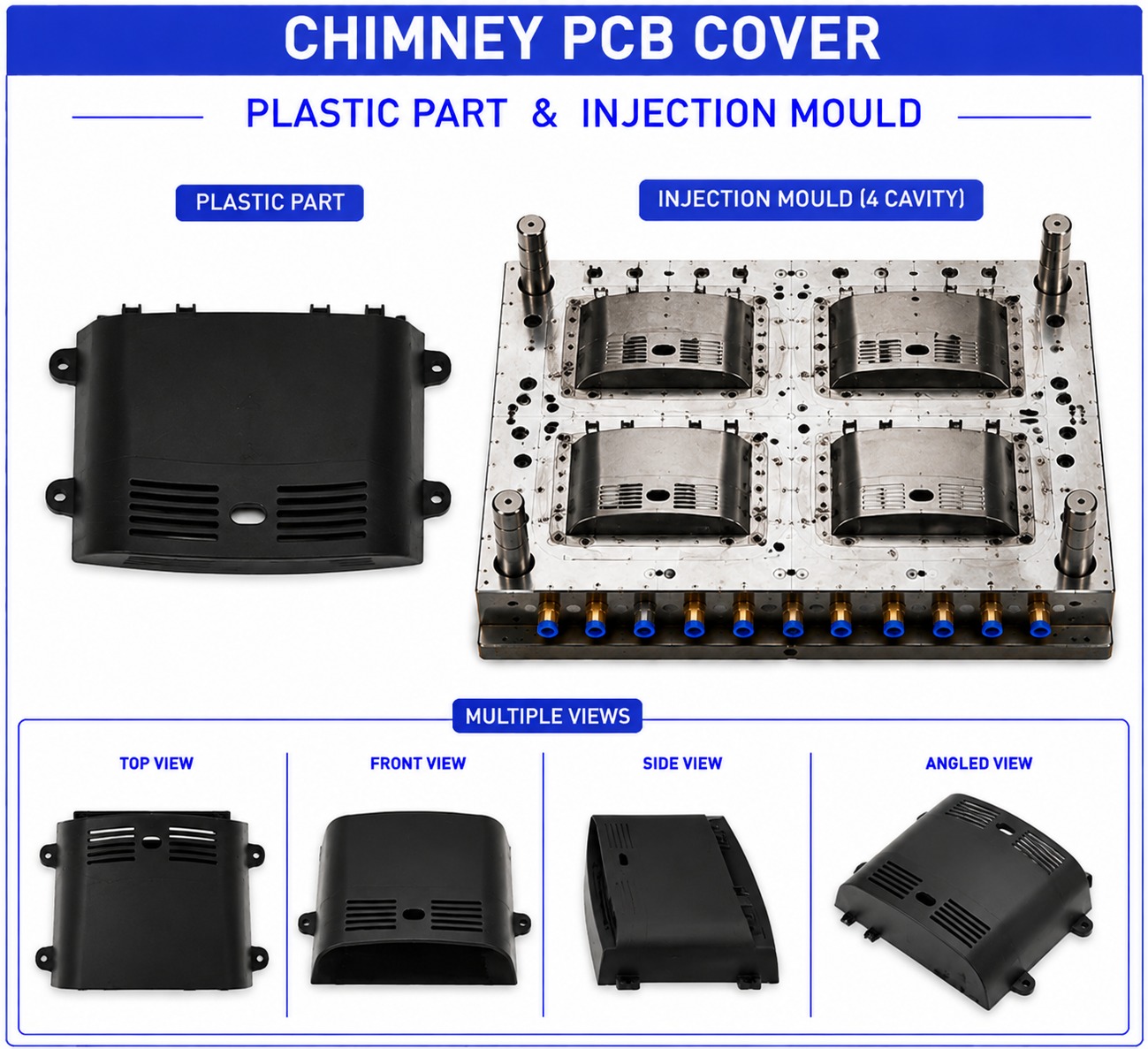 Chimney Plastic Pcb Cover Mould and Moulding Service